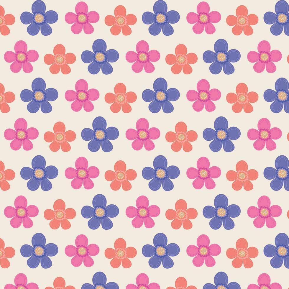 floral modelo con linda delicado flores vector