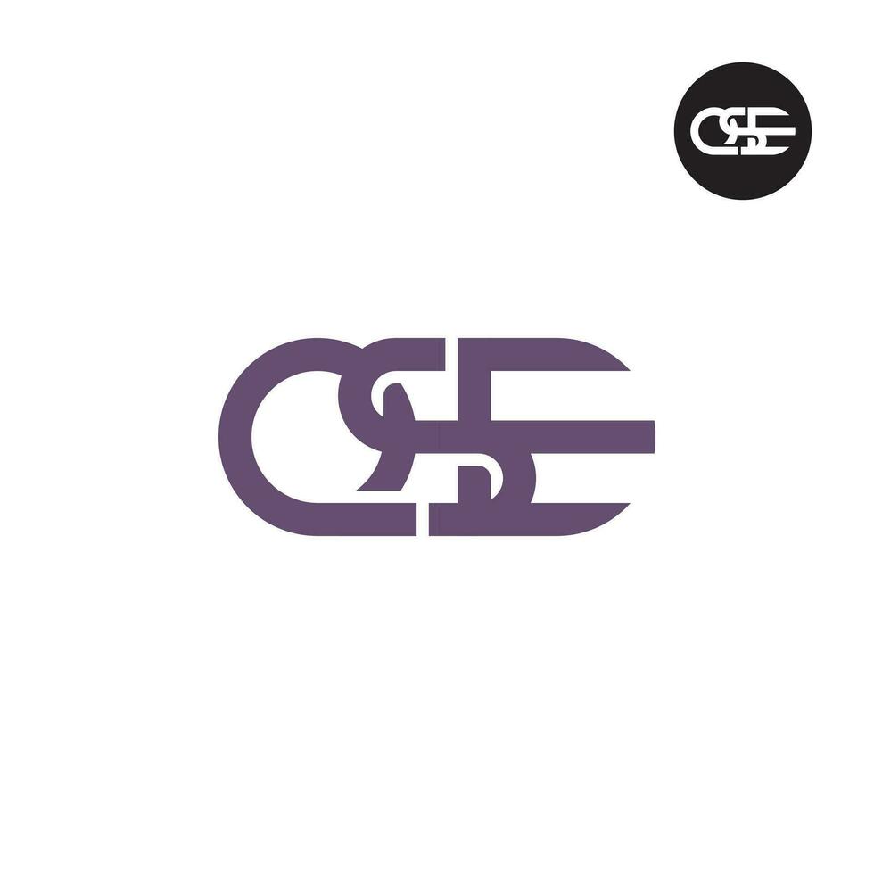 Letter QSE Monogram Logo Design vector