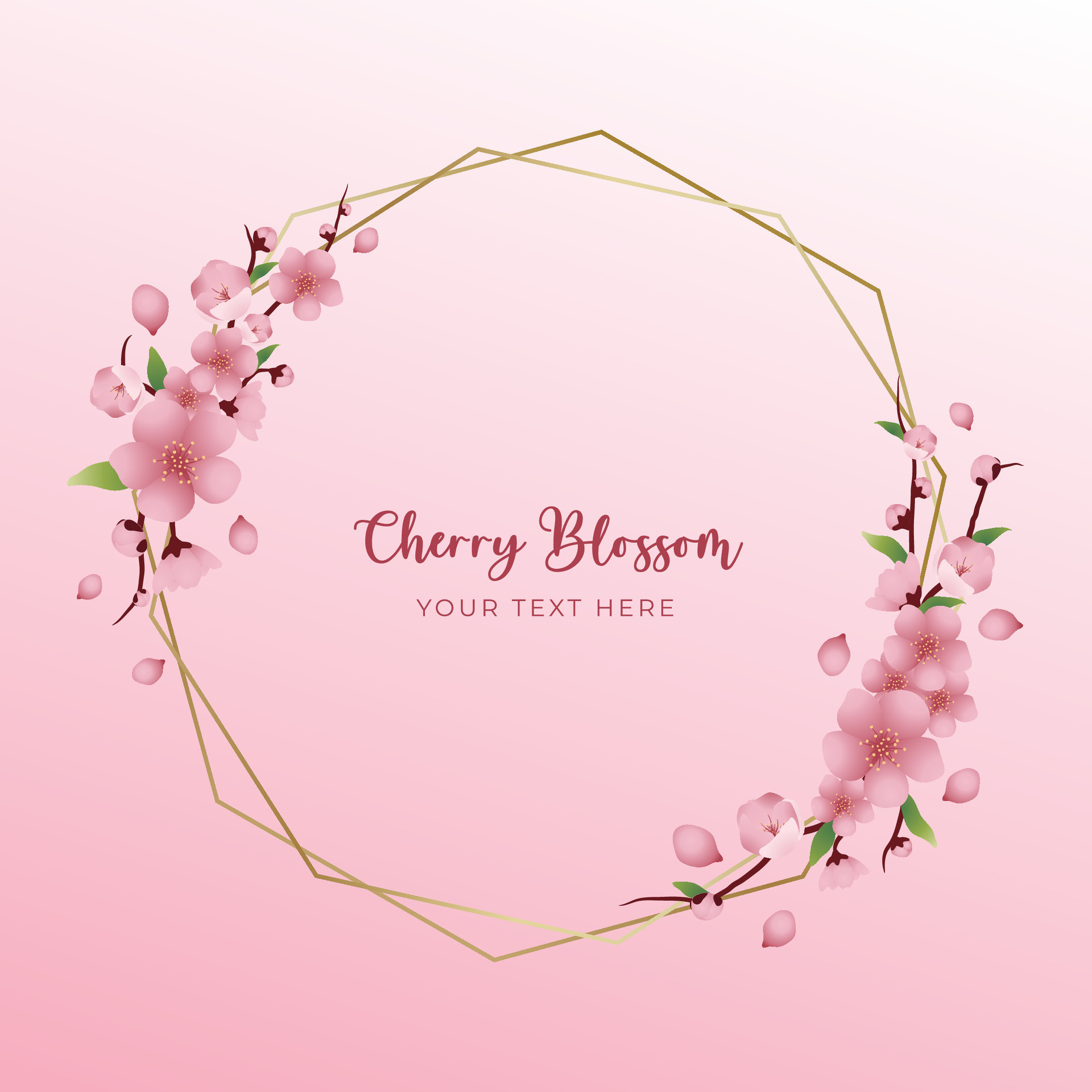 Cherry Blossom wedding frame vector design 36083506 Vector Art at Vecteezy