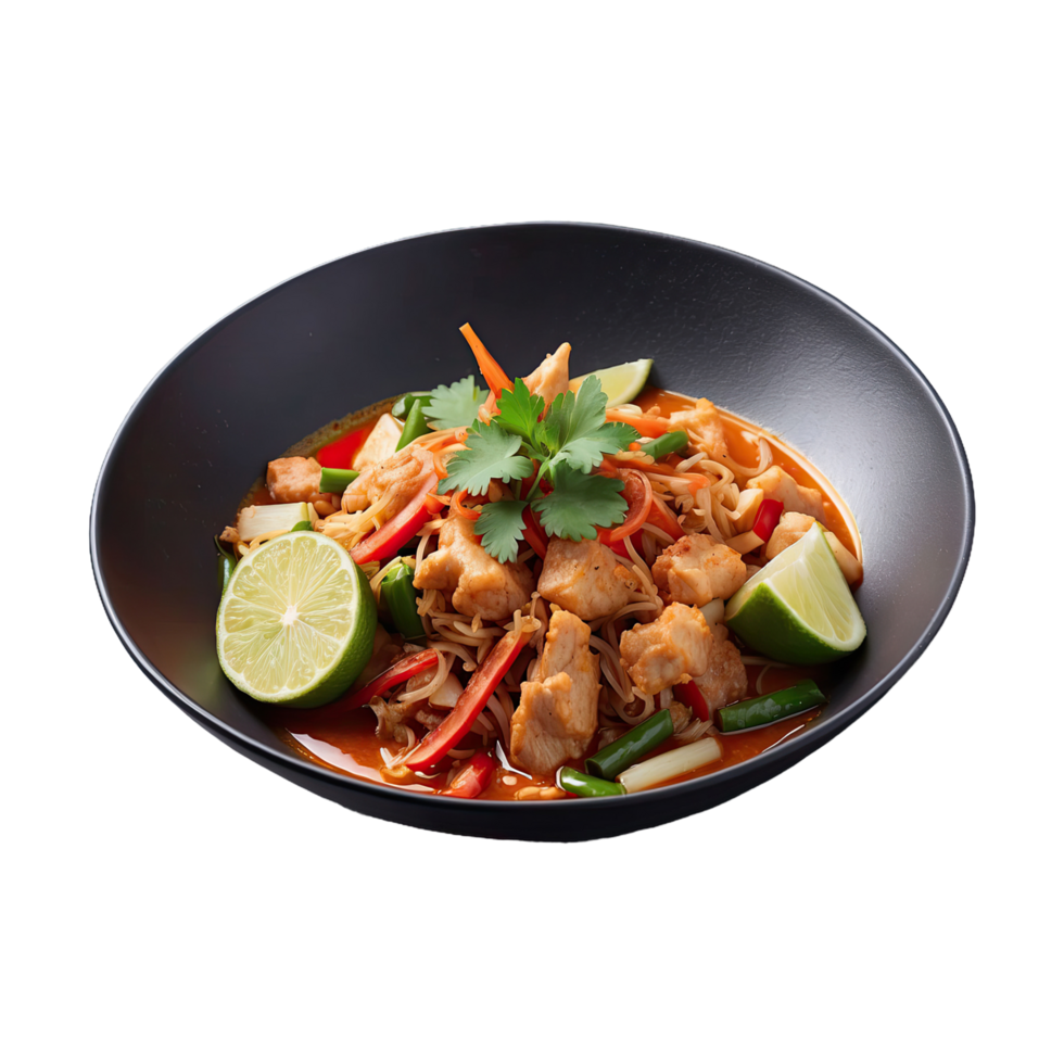 AI generated Delicious thai food isolated on transparent background png