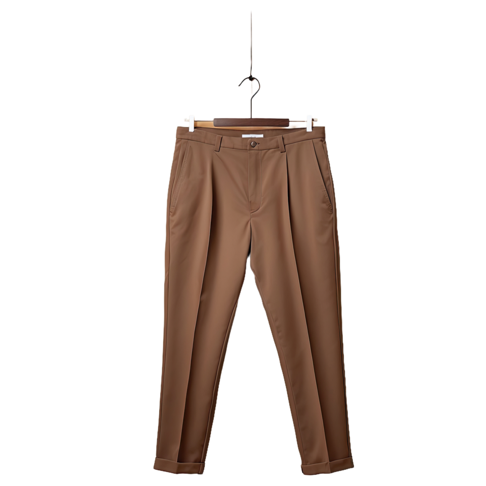 AI generated Brown trousers isolated on transparent background png