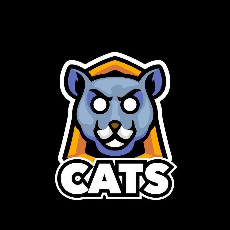 Cat mascot sport logo design vector