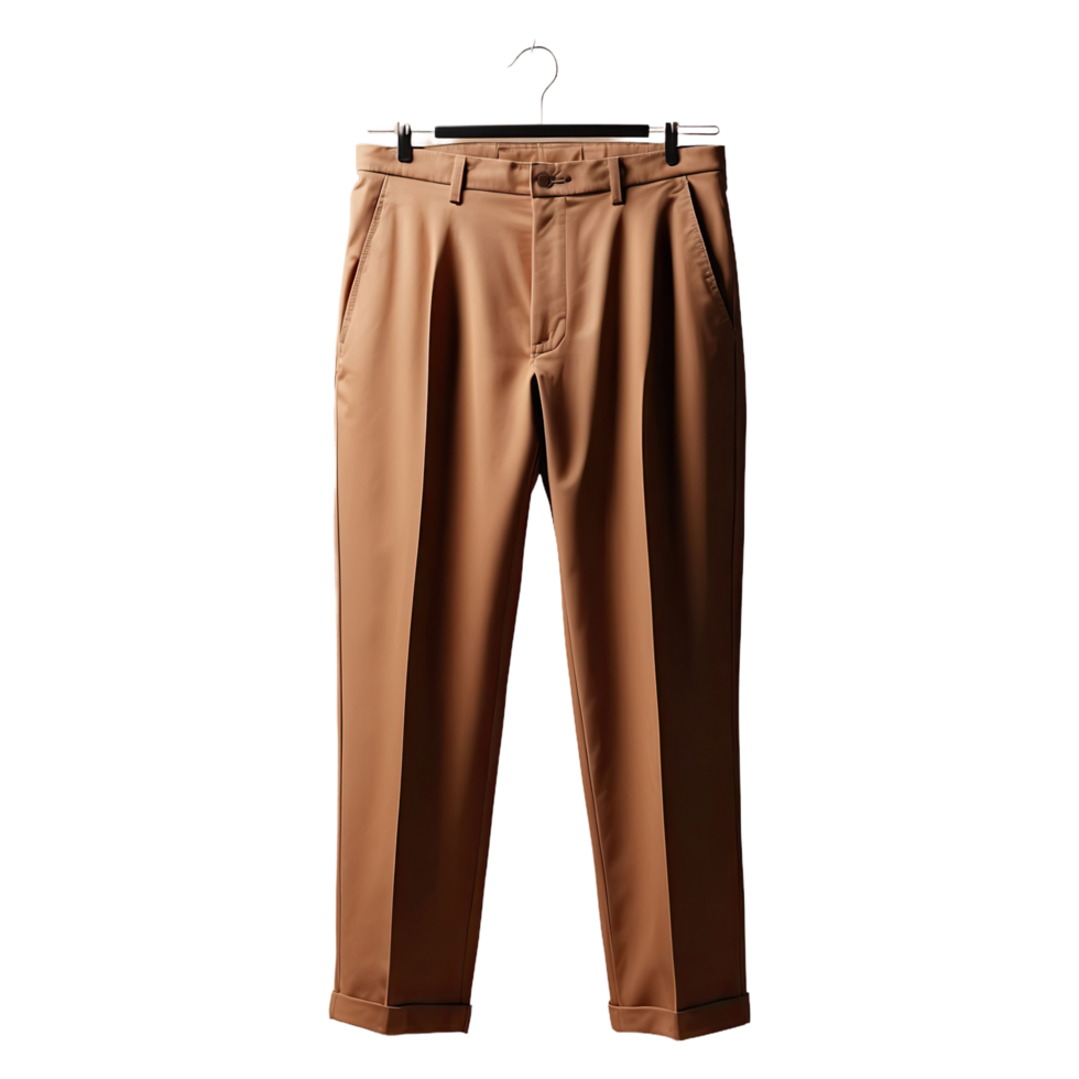 AI generated Brown trousers isolated on transparent background png