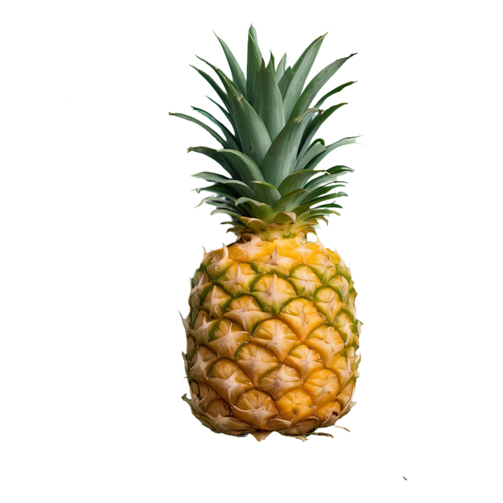 AI generated Colored pineapple without moisture isolated on transparent background png