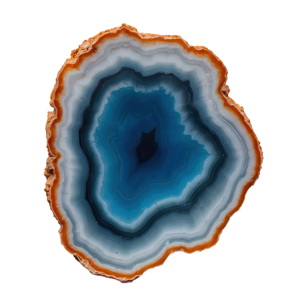 AI generated agate stone mineral isolated on transparent background png