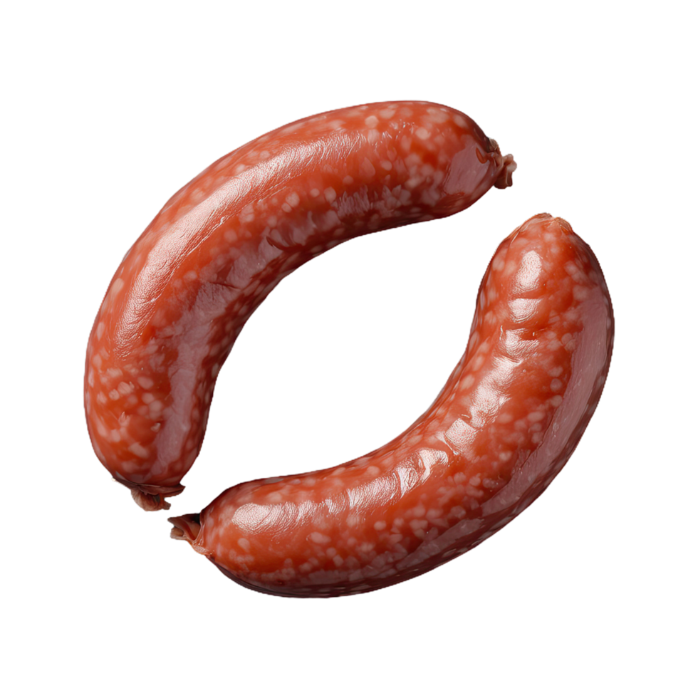 AI generated boiled beef sausages isolated on transparent background png