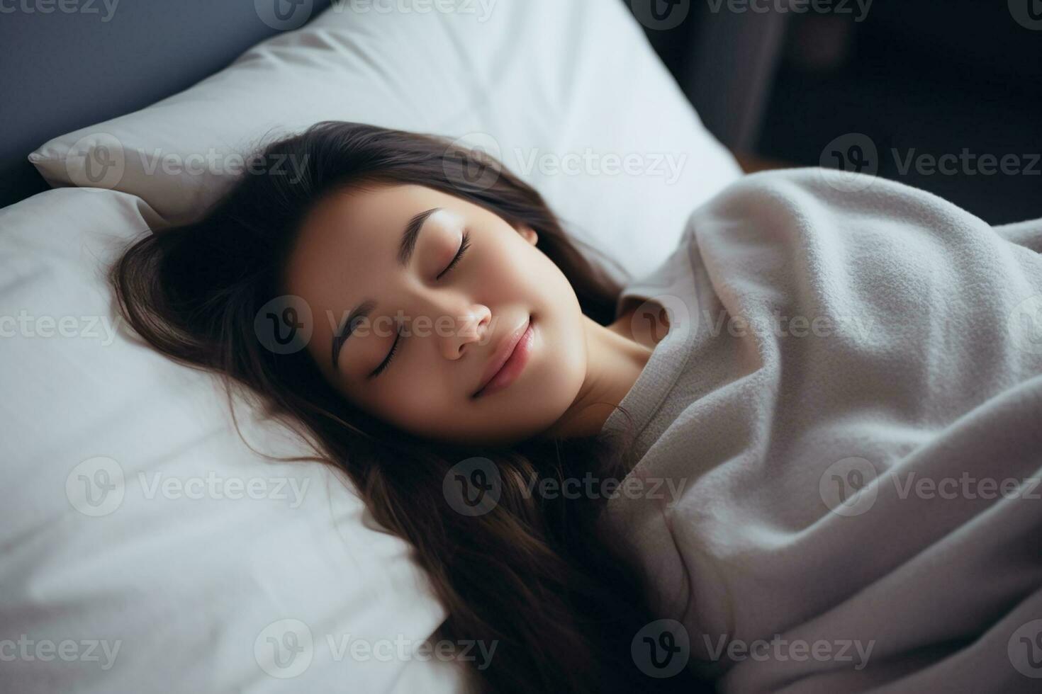 AI generated a women lying on a bed generative ai photo