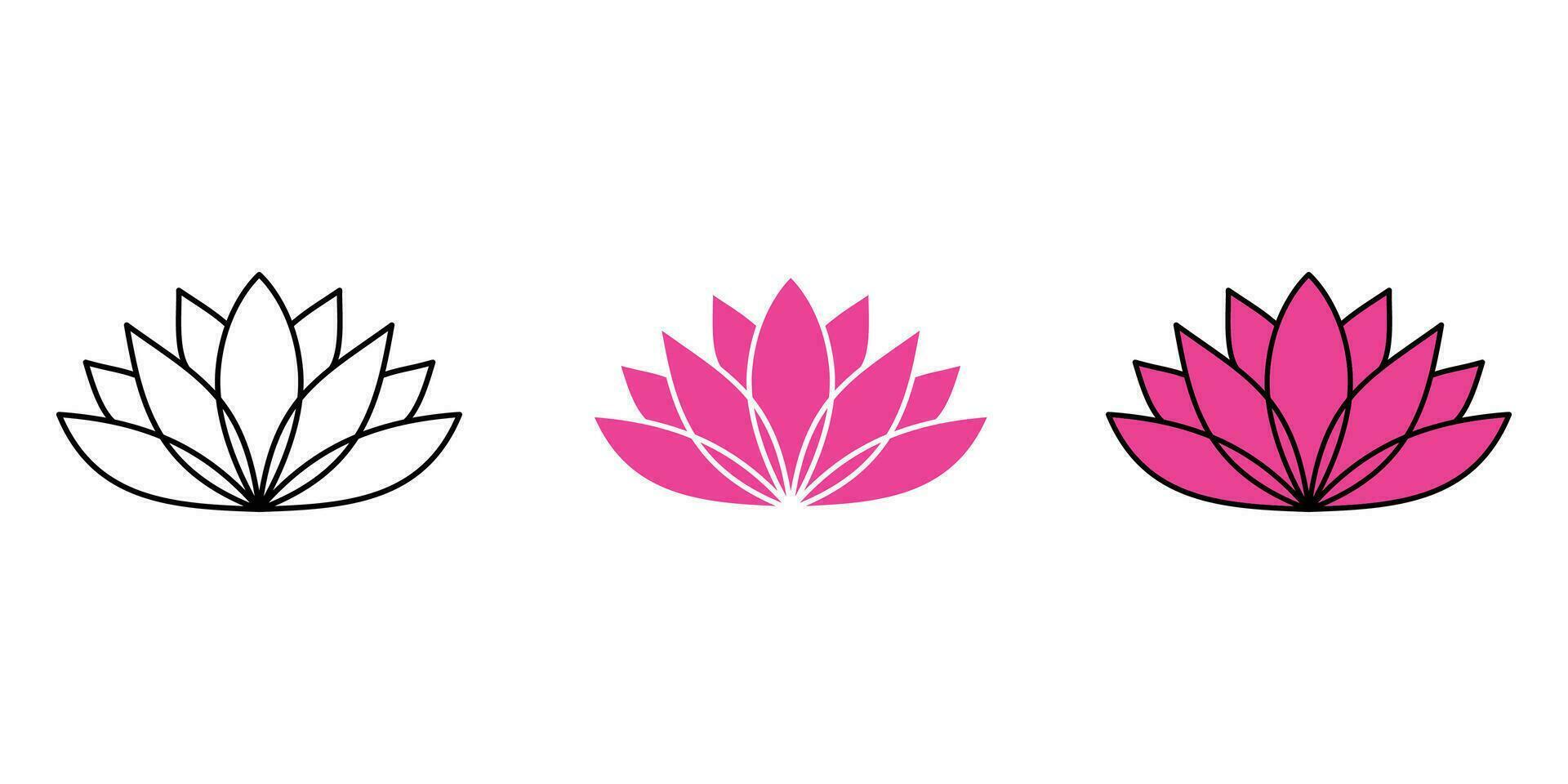 Lotus flower design vector illustration. exotic floral sign and symbol.