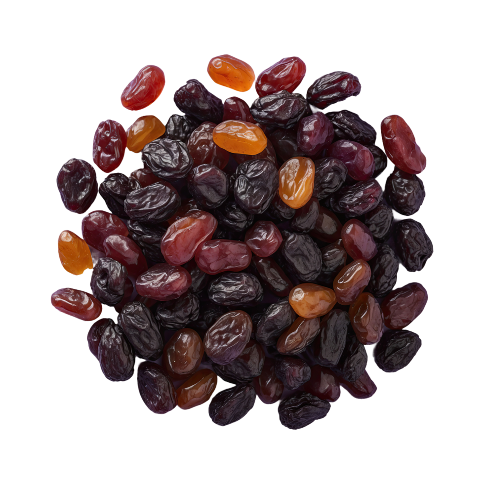 AI generated Pile of raisins isolated on transparent background png