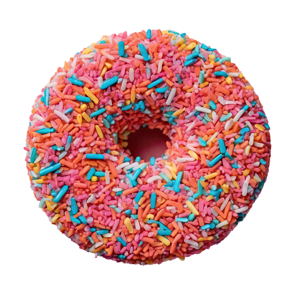 AI generated Colorful candy sprinkles isolated on transparent background png