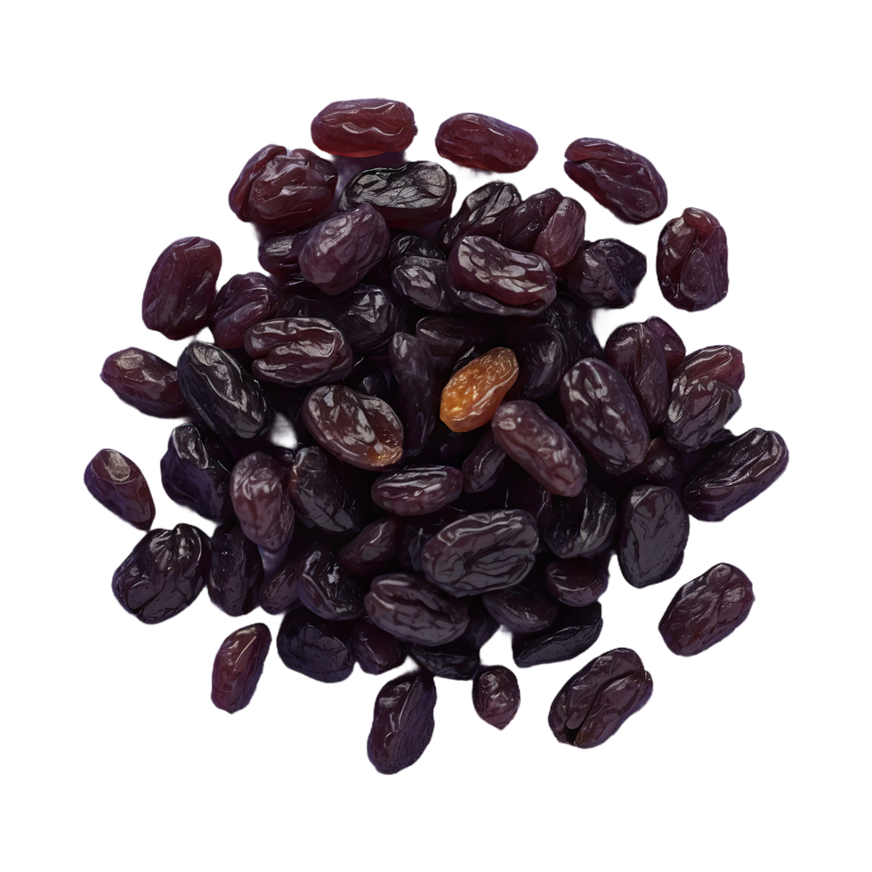 AI generated Pile of raisins isolated on transparent background png
