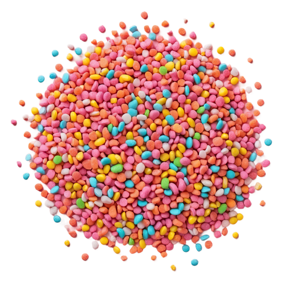 AI generated Colorful candy sprinkles isolated on transparent background png