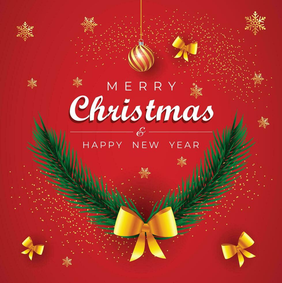 Free Vector Christmas red Background