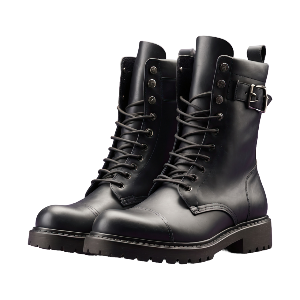 AI generated couple leather boot isolated on transparent background png