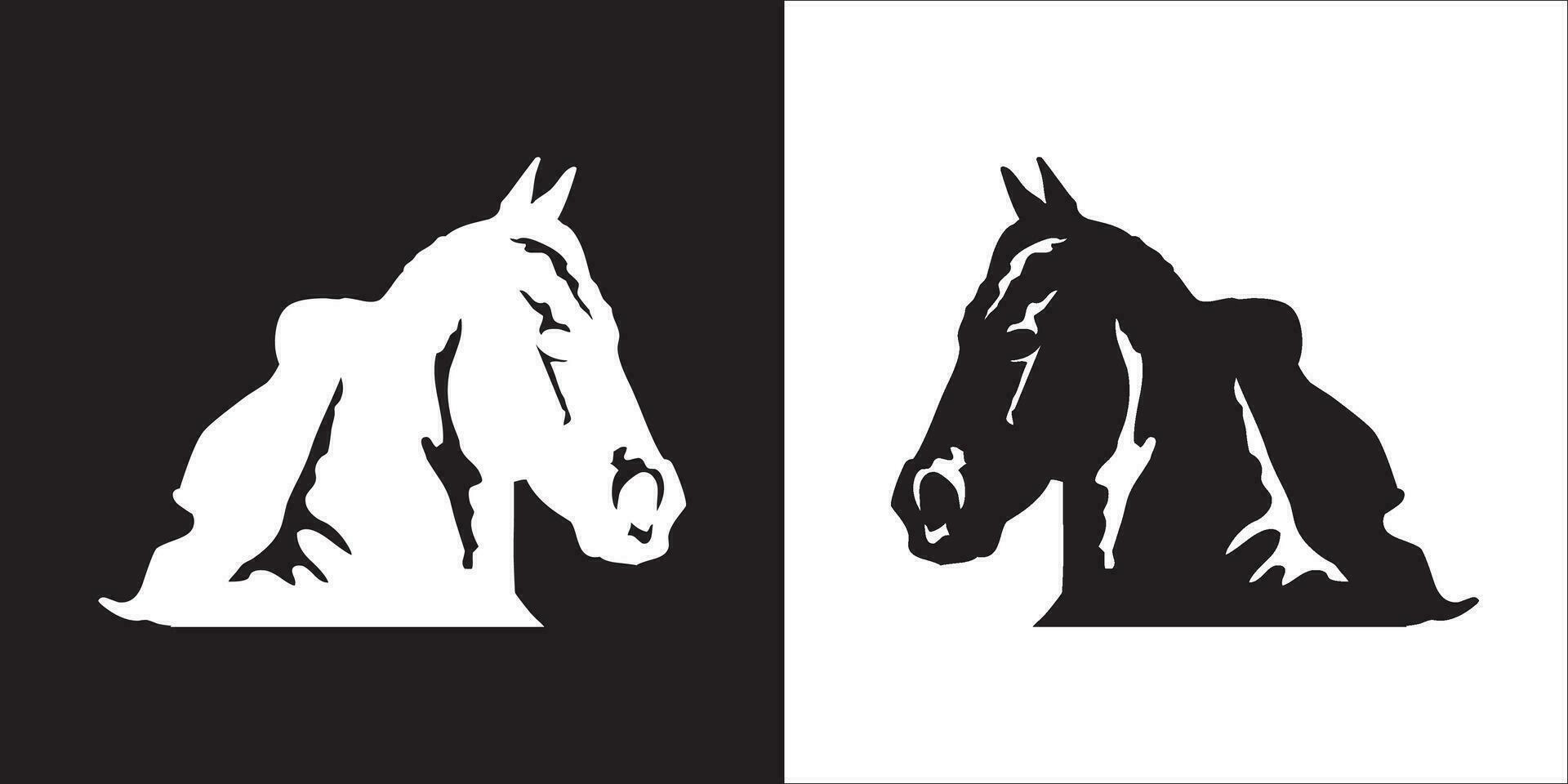 ilustración vector gráficos de caballo cabeza icono