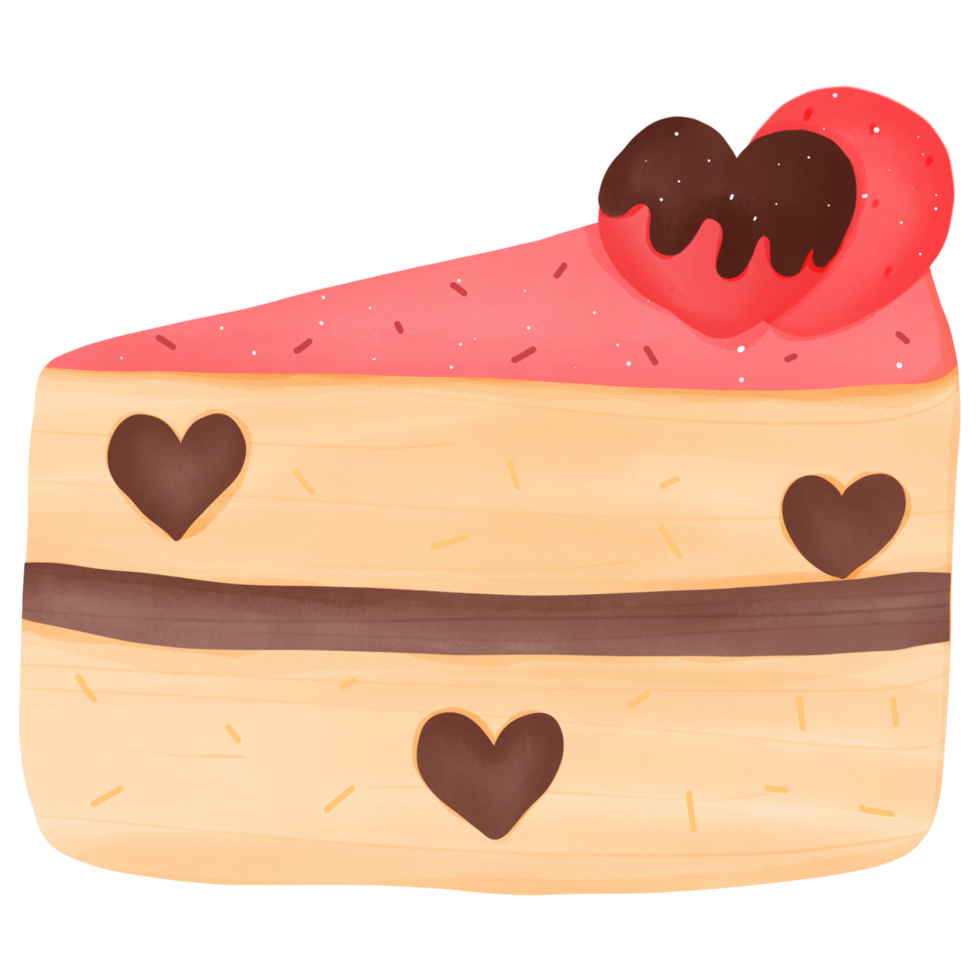 Cake with jam strawberry png