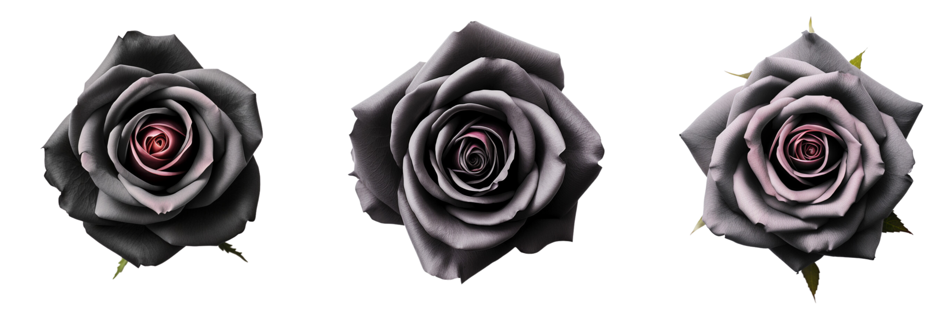 AI generated black rose on transparent background png