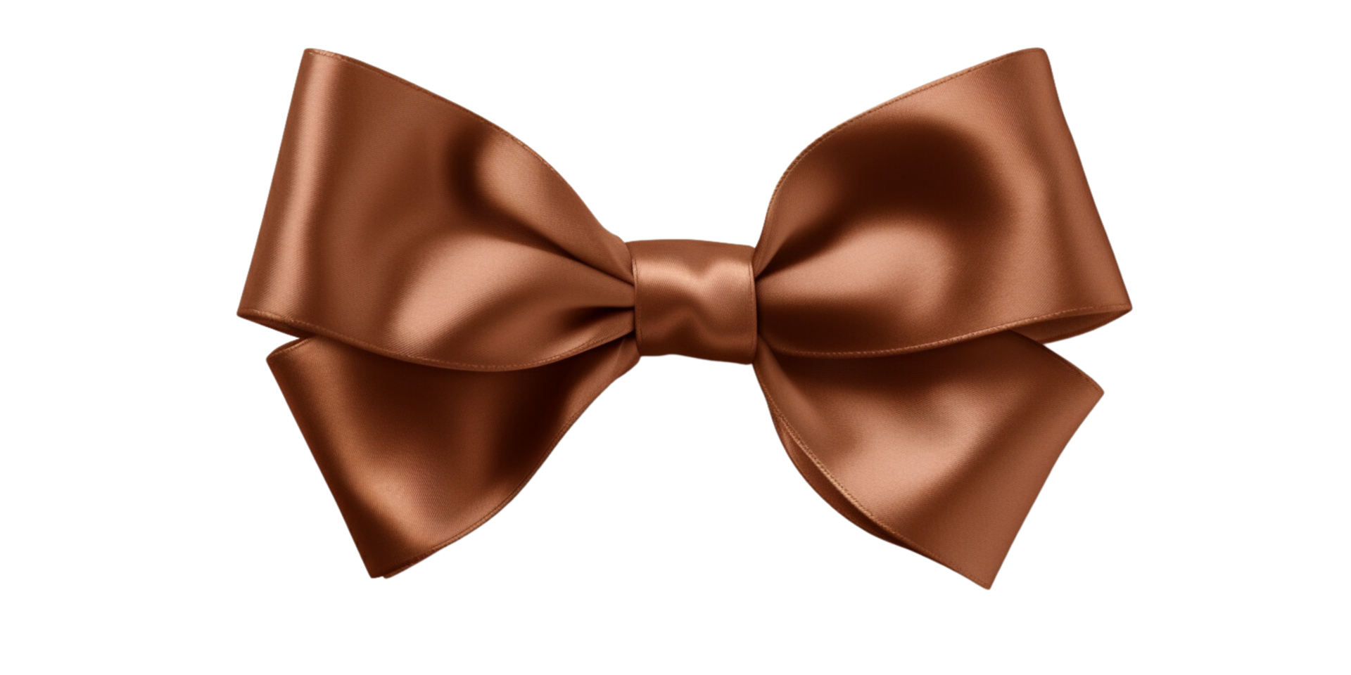 AI generated a brown bow on a transparent background png