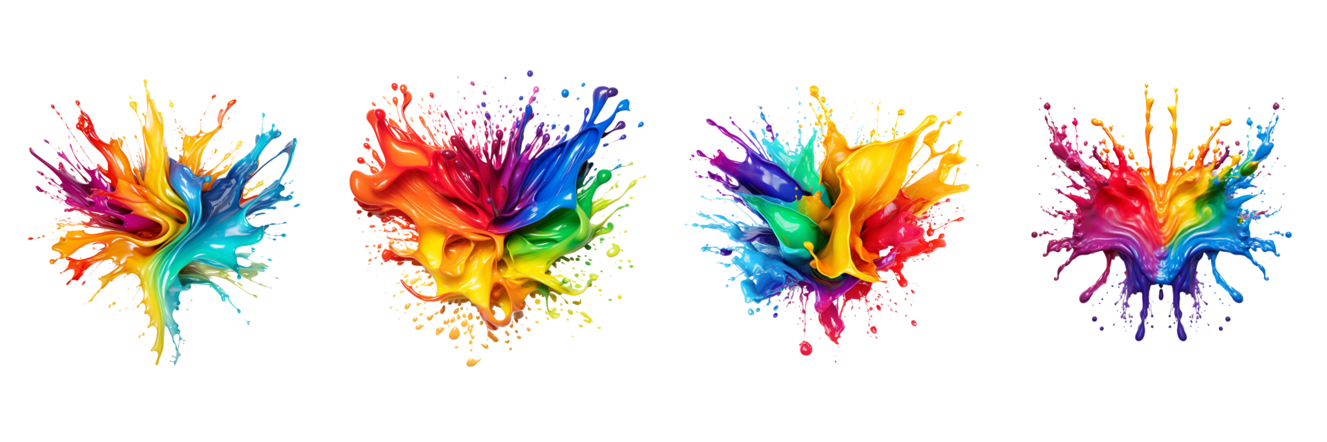 Ai Generated Colorful Paint Splashes On Transparent Background 36085259 Png Ai Generated Colorful Paint Splashes On Transparent Background 36085259 Png