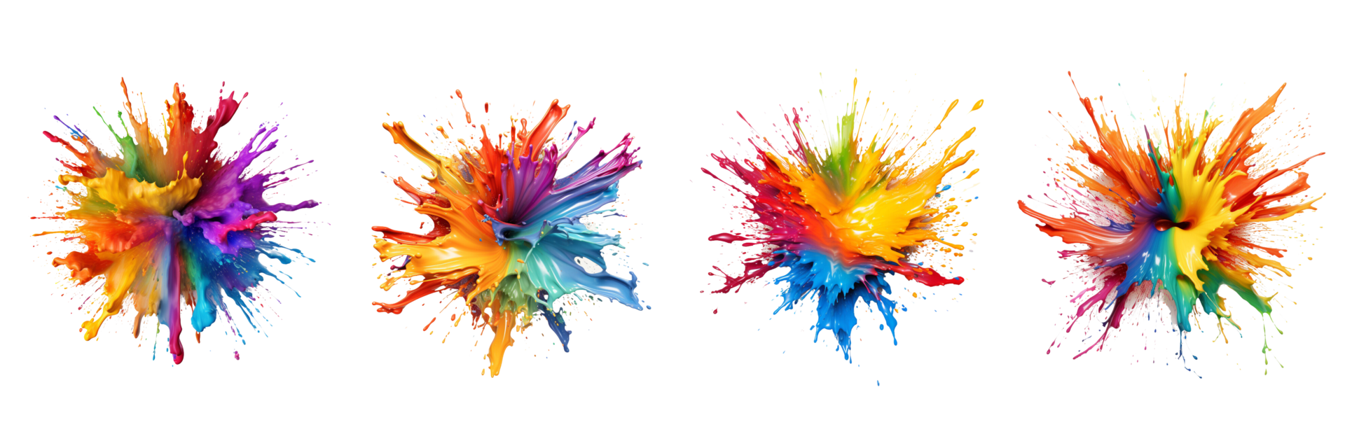 Ai Generated Colorful Paint Splashes On Transparent Background 36085266 Png Ai Generated Colorful Paint Splashes On Transparent Background 36085266 Png
