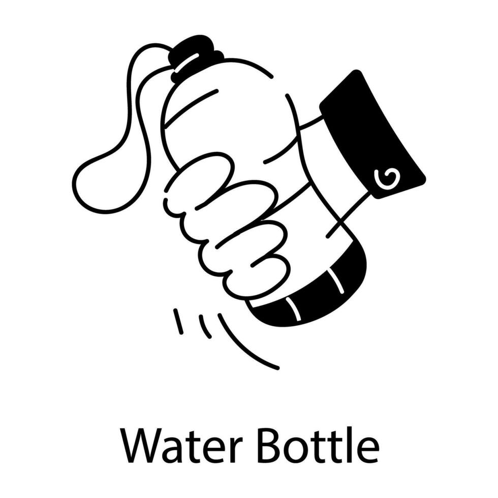botella de agua de moda vector