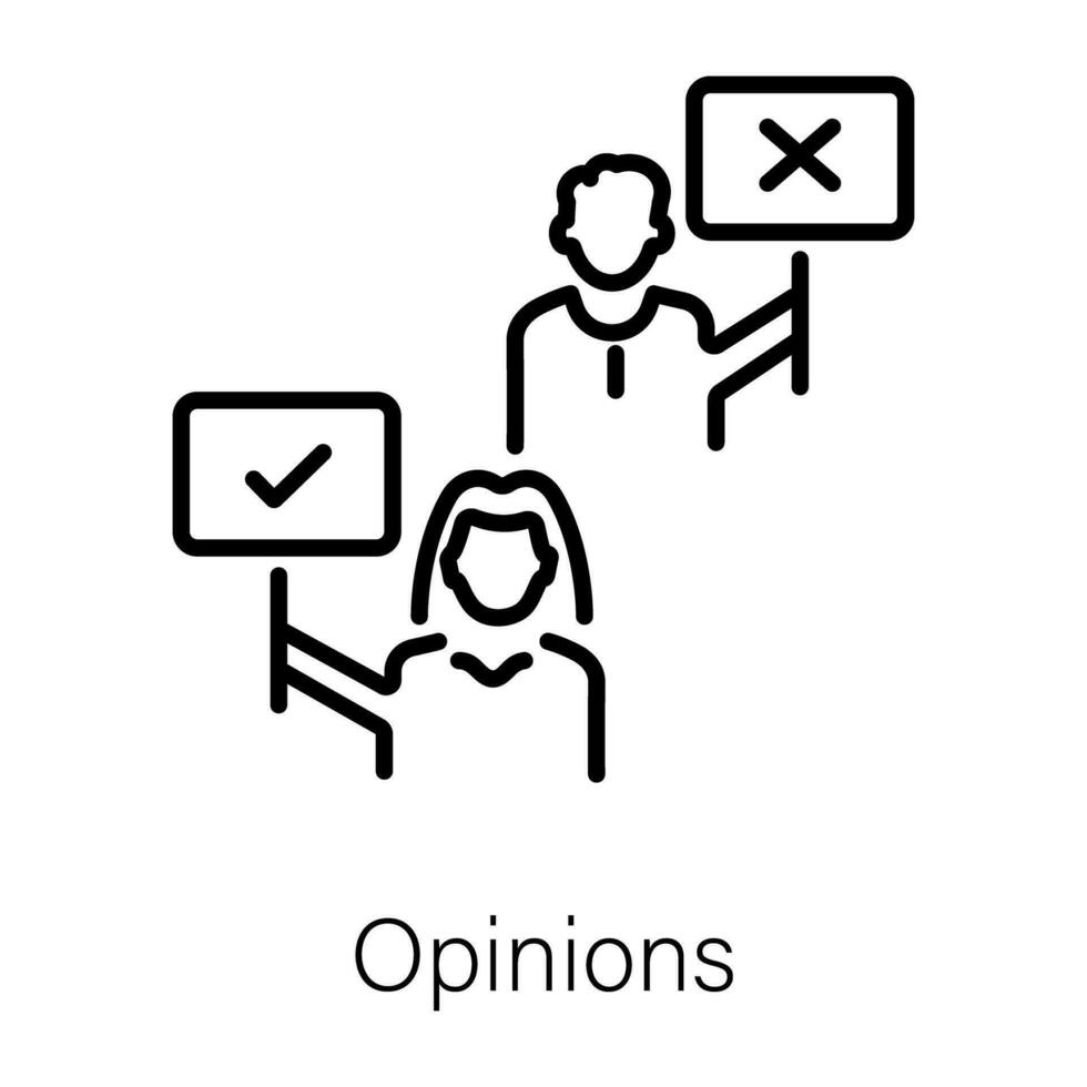 Trendy Opinions Concepts vector