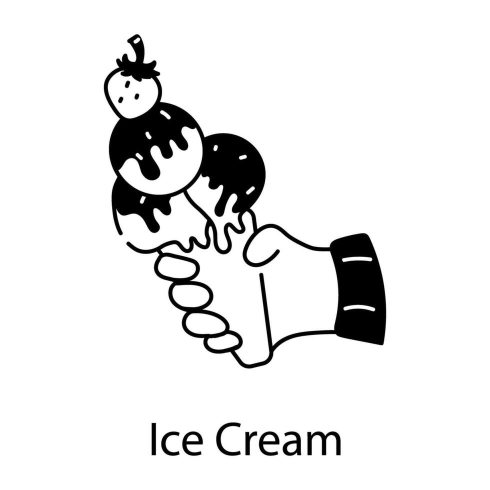 Trendy Ice Cream vector