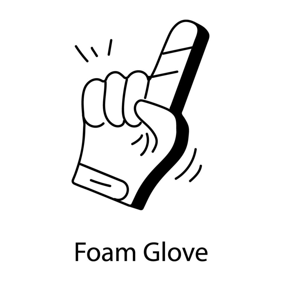 Trendy Foam Glove vector