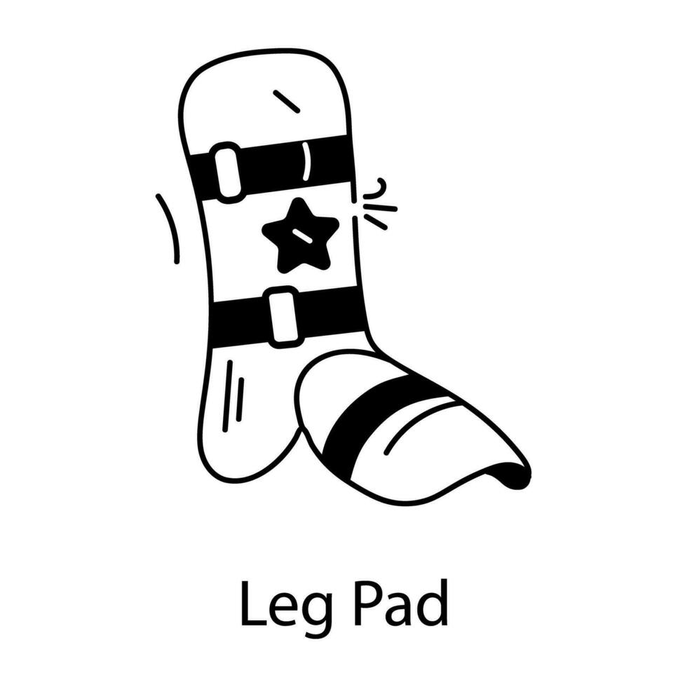 Trendy Leg Pad vector