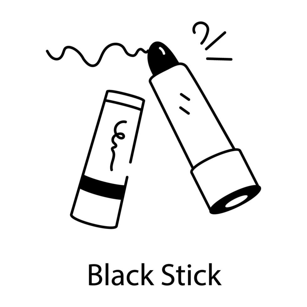 Trendy Black Stick vector