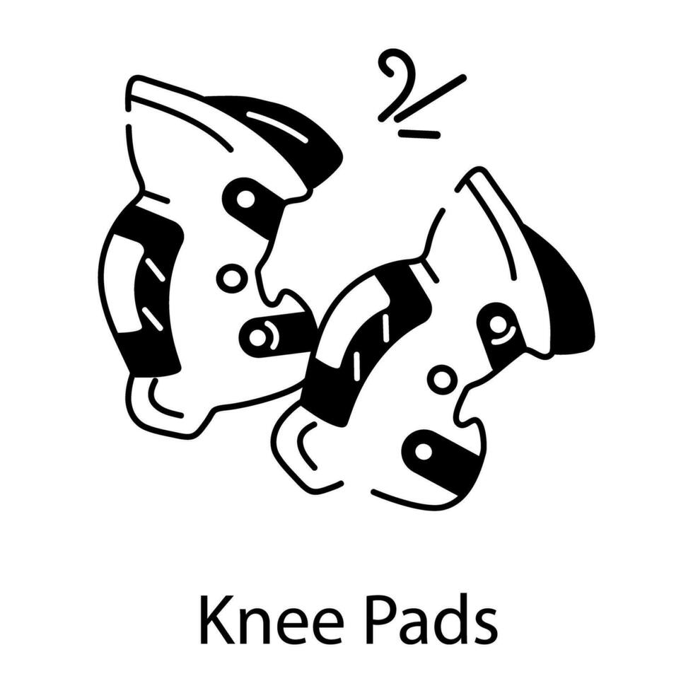 Trendy Knee Pads vector