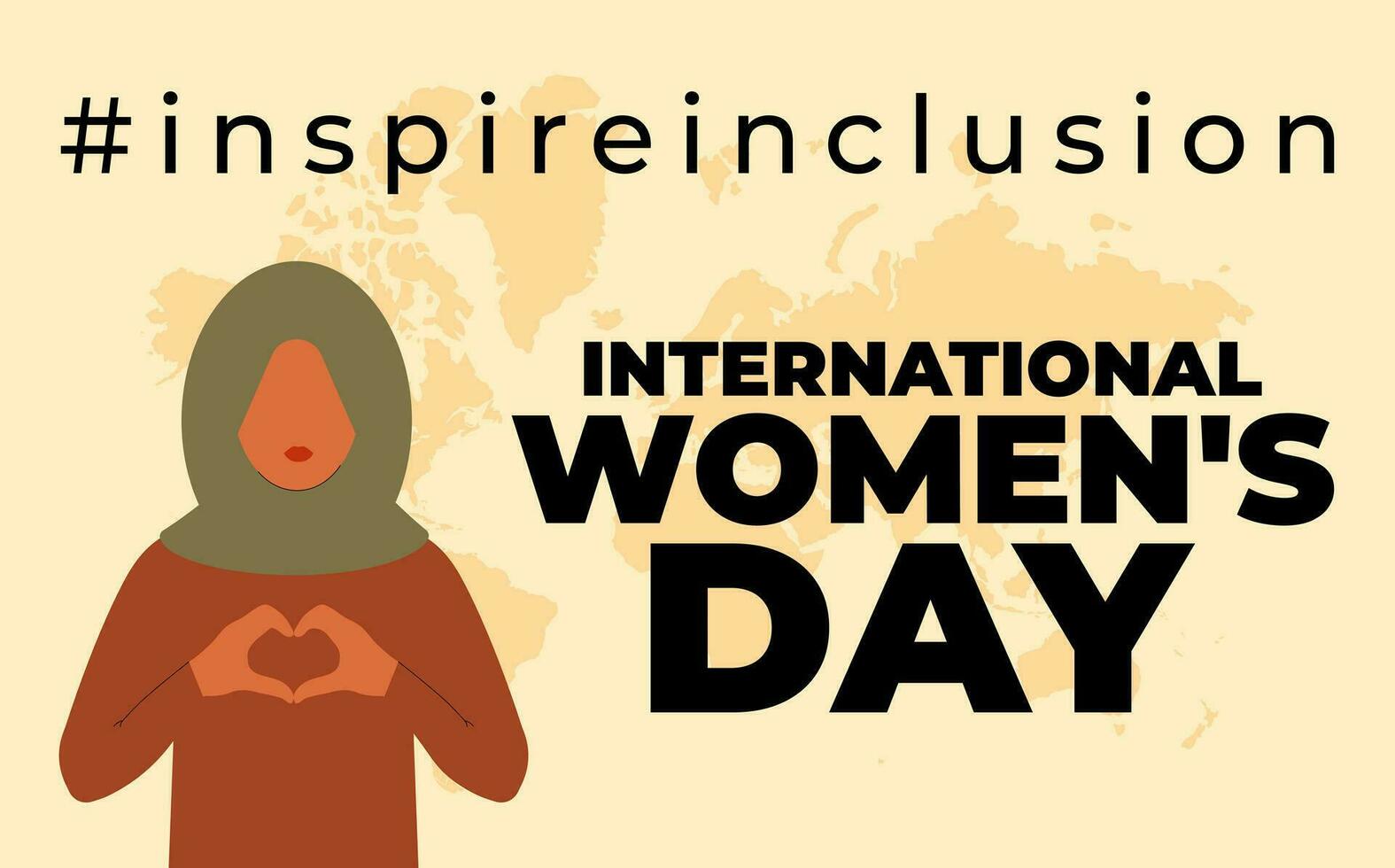 International Women s Day concept holiday. 8 march. Campaign 2024 inspireinclusion. Template for banner, card, poster, background. Flat vector illustration