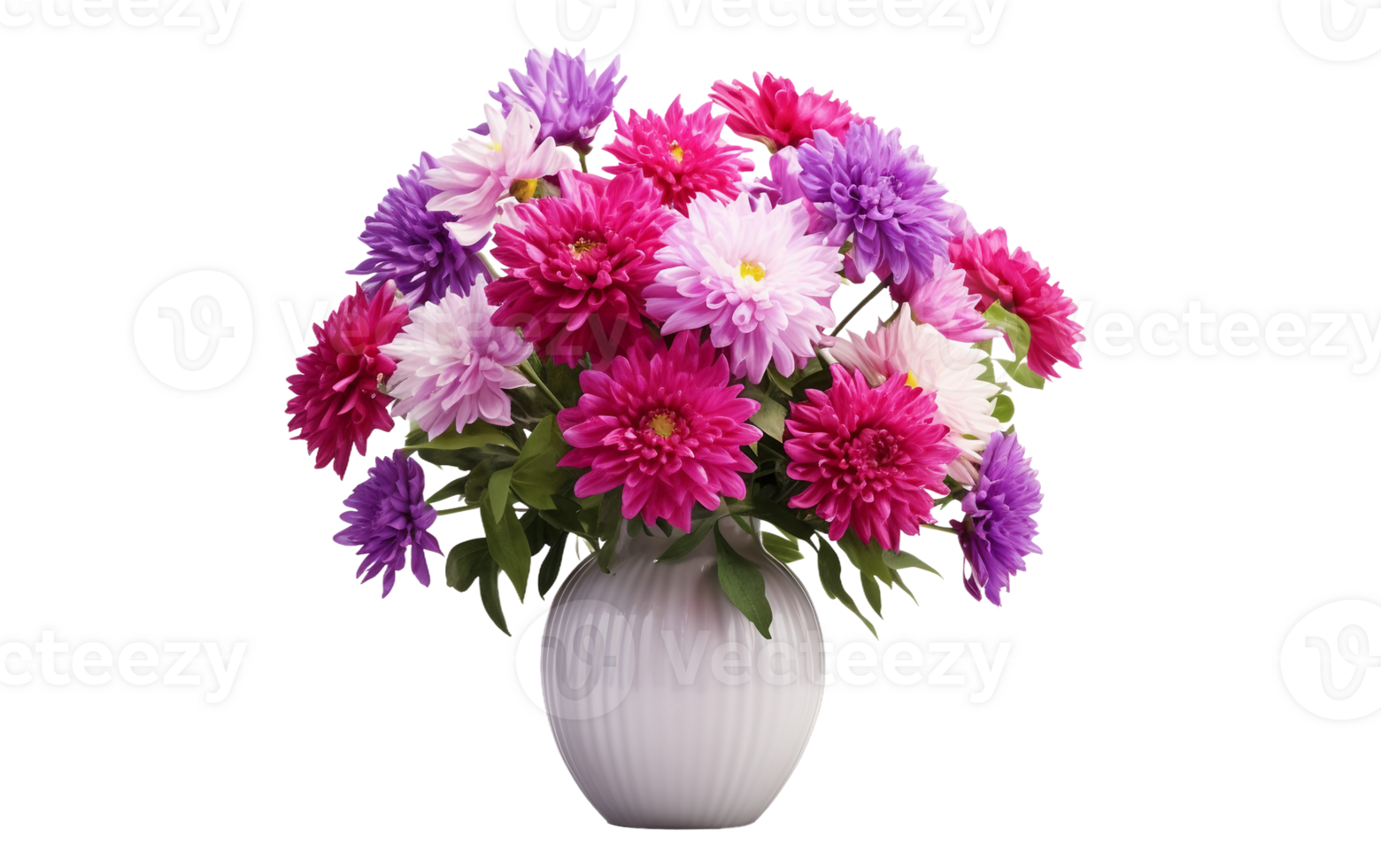 AI generated High-Quality Aster Flower Arrangement On Transparent Background. png