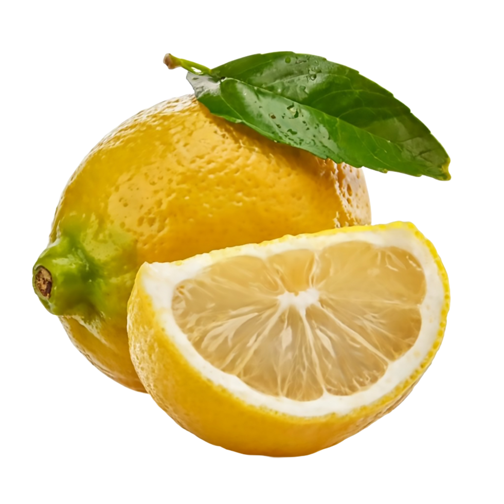AI generated Lemon isolated on a transparent background png