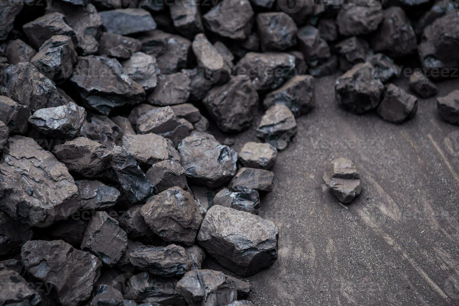 Pile of coal for heating photo