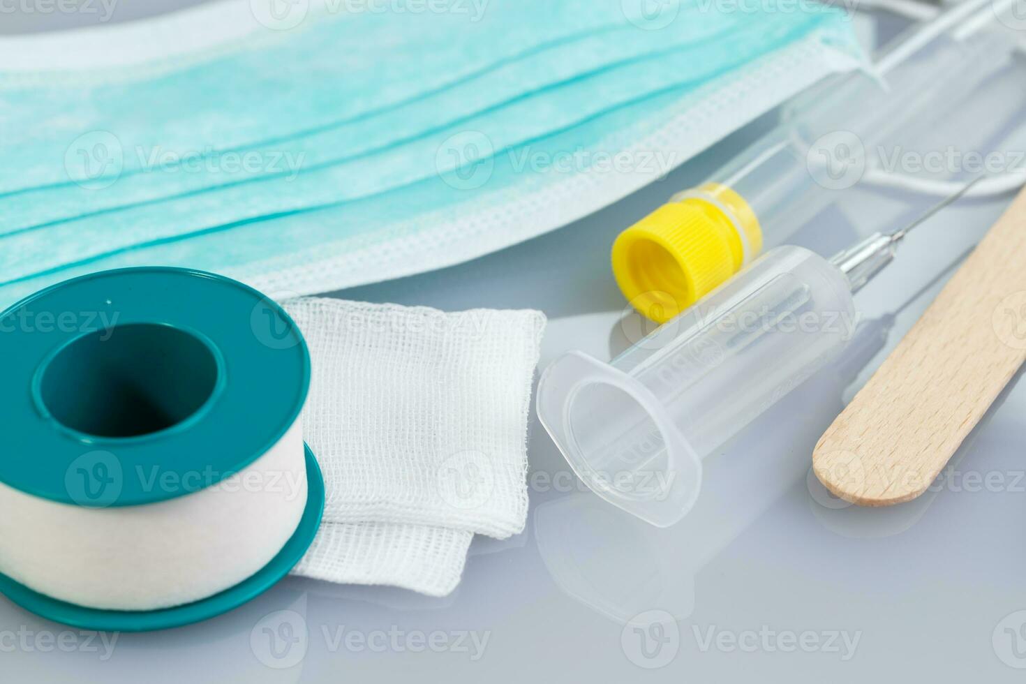 Syringes for medical,healthcare or pharmacy themes photo