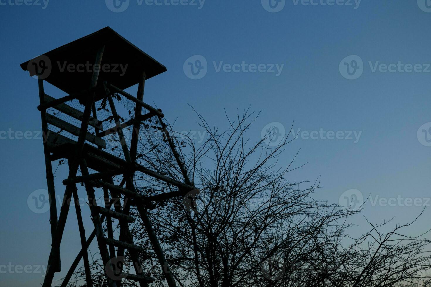 Hunting tower at sunset photo