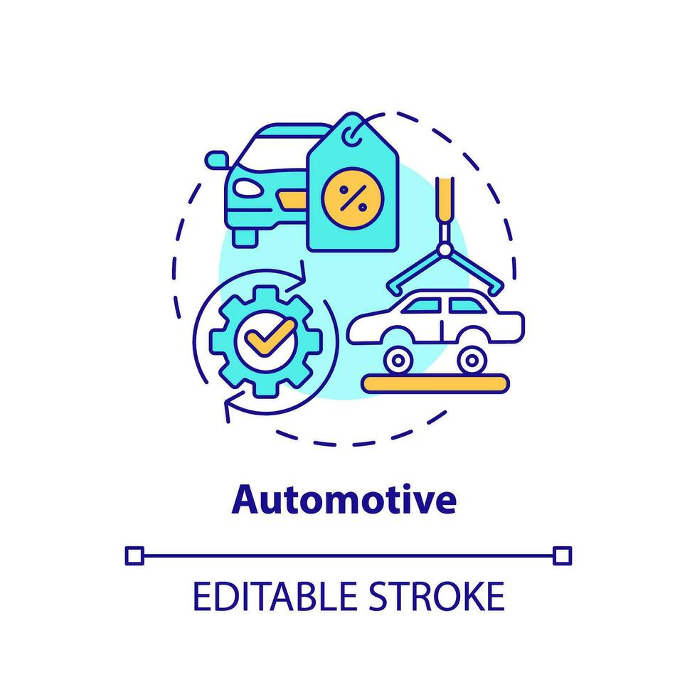 2D editable multicolor icon automotive concept, simple isolated vector, C2C thin line illustration. vector