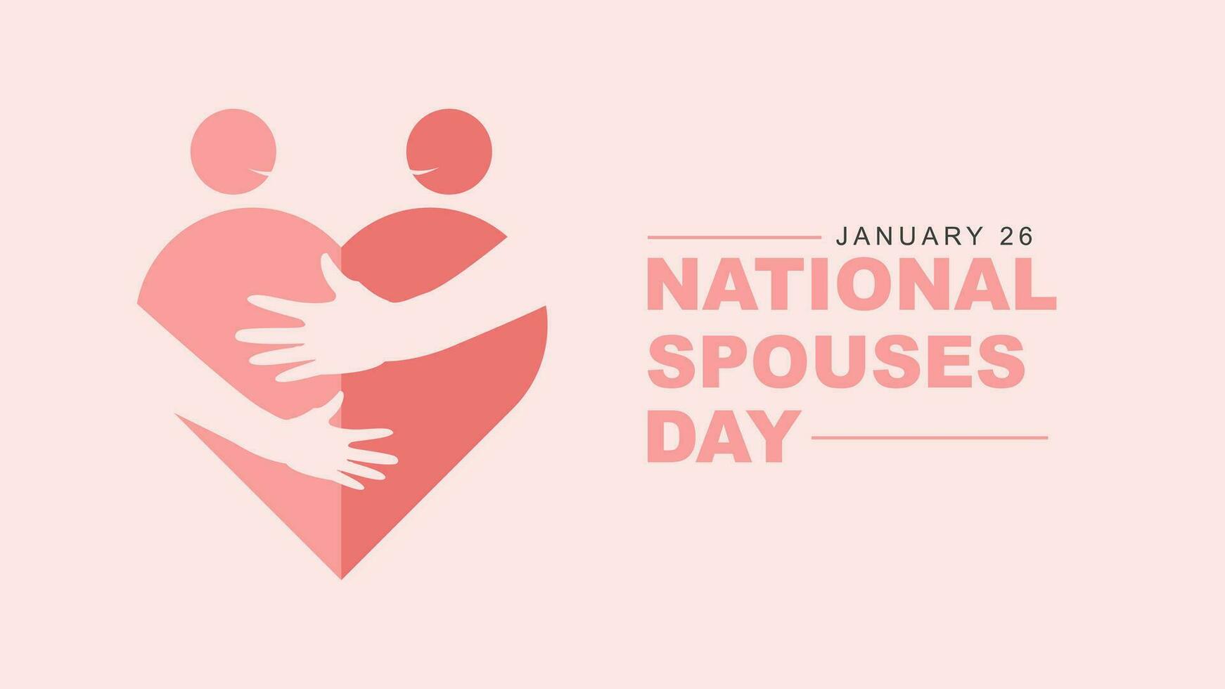 Vector illustration of National Spouses day. It is celebrated every year on January 26