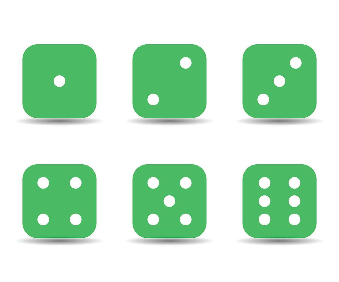 Set of dice icon. Dice sides or dice faces icon set vector illustration