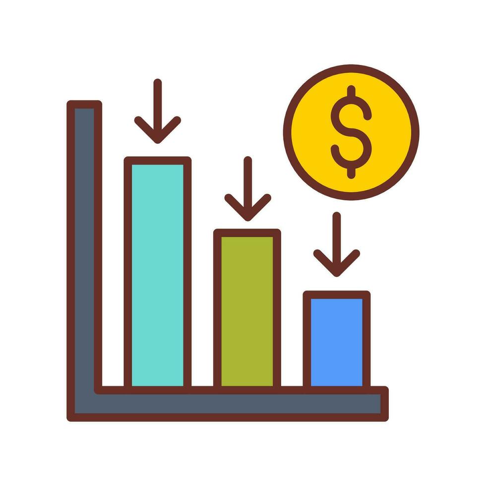 Decrease in vector. Illustration vector