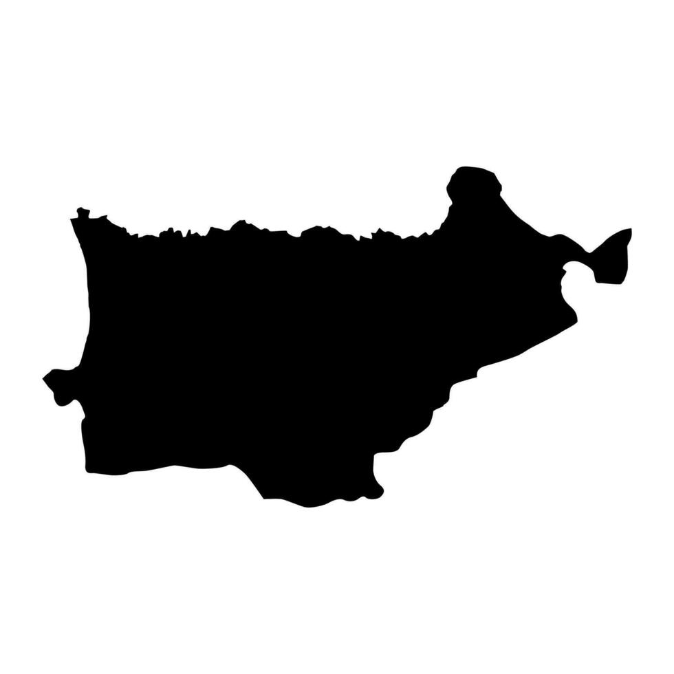 Akkar gobernación mapa, administrativo división de Líbano. vector ilustración.