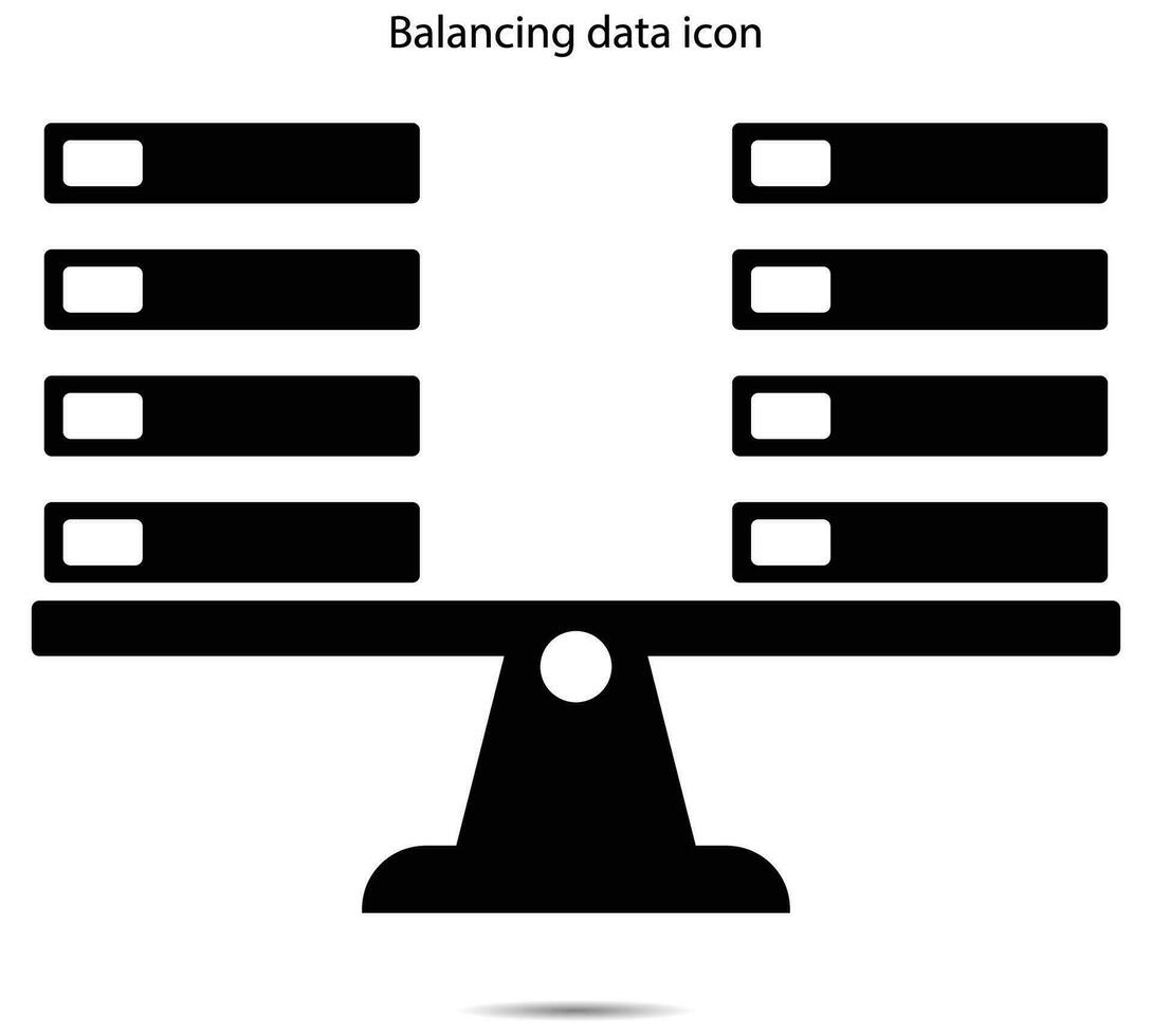 Balancing data icon vector