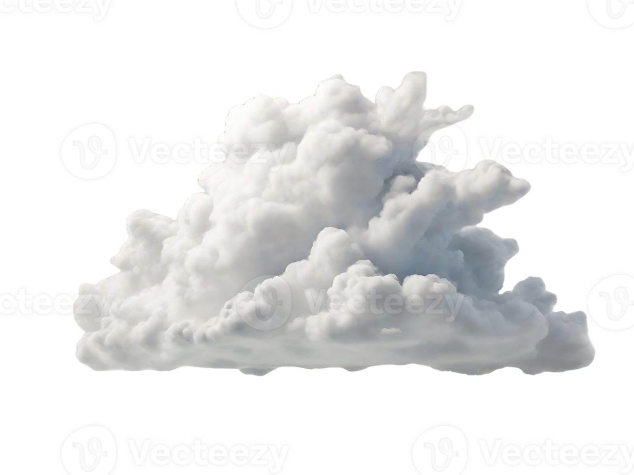 AI generated White cloud isolated on PNG background