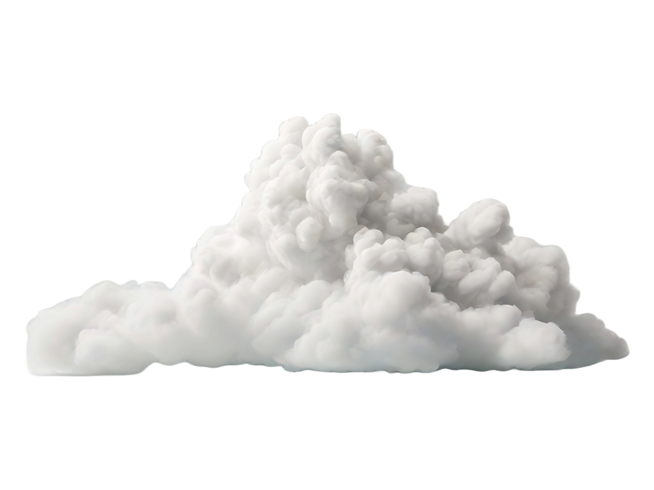 AI generated White cloud isolated on PNG background