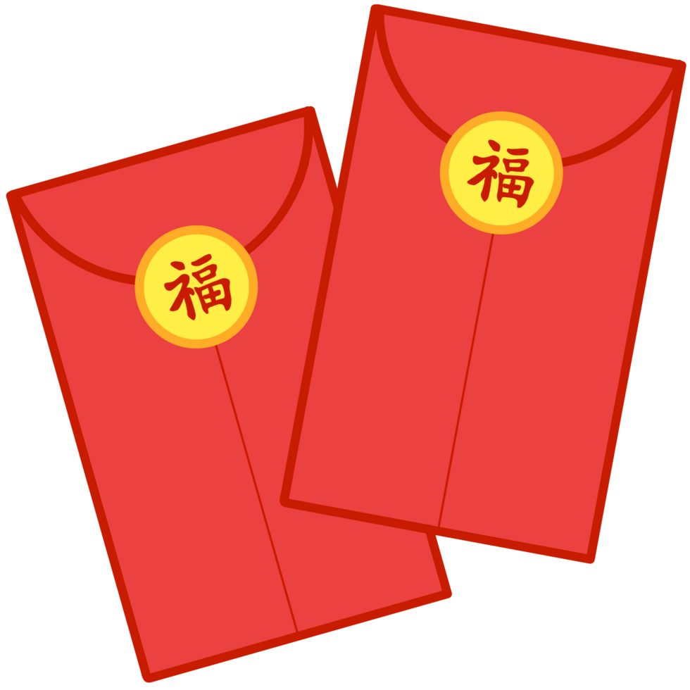 Hongbao rouge enveloppe cadeau de argent png