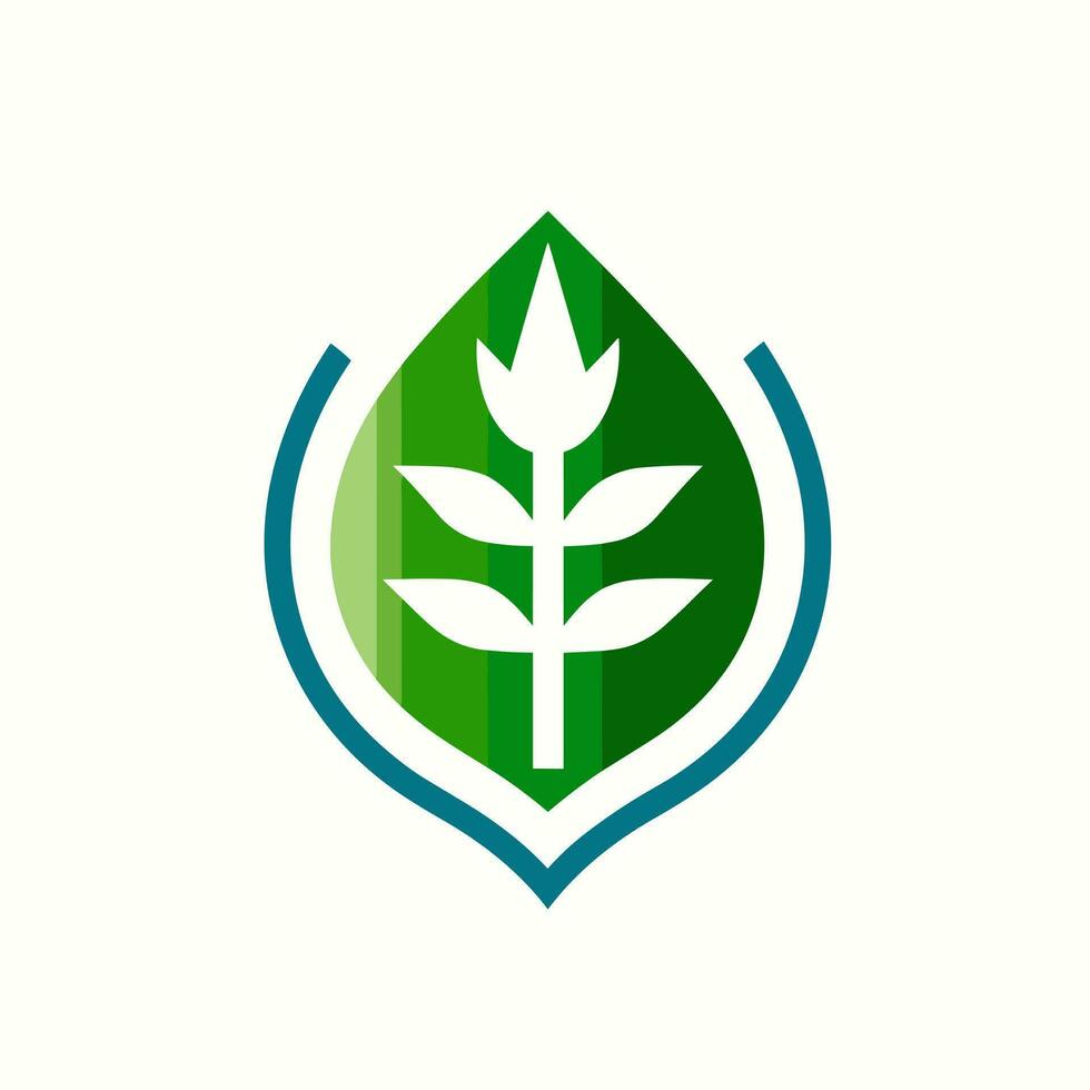 AI generated Public eco transport filled green logo. Sustainability business value. Leaf inside shield emblem icon. Design element. Ai art for corporate branding vector