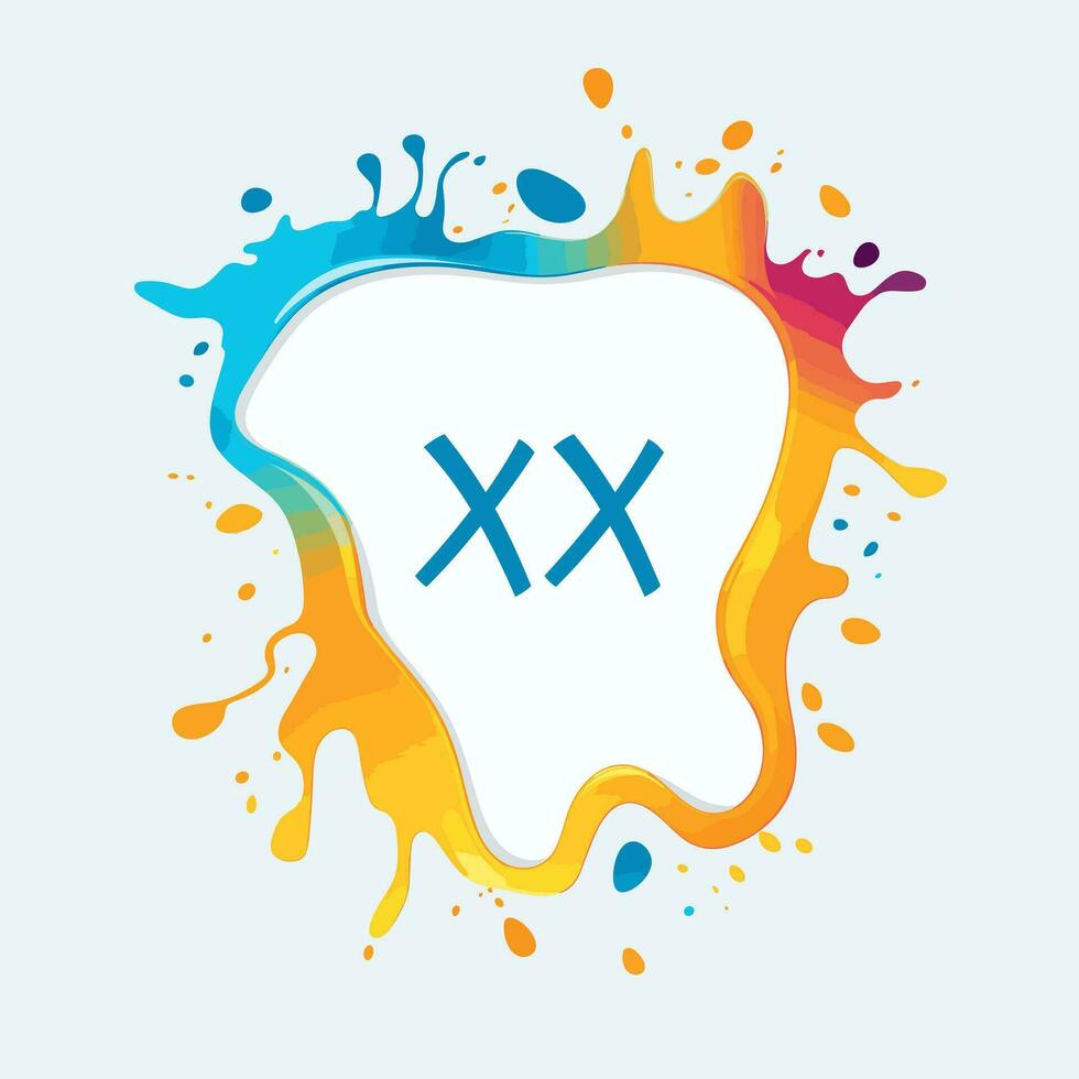 AI generated Creative design studio filled colorful initial logo idea. Handmade painting shirt. Workshop. Letters inside color splashes shape. Graphic design vector