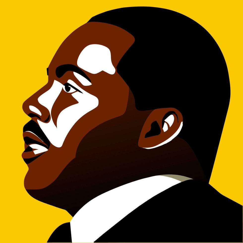 martín lutero Rey día vector ilustración. contento mlk día tarjeta.