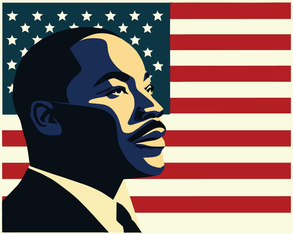 Martin Luther King Day vector illustration. Happy MLK Day card